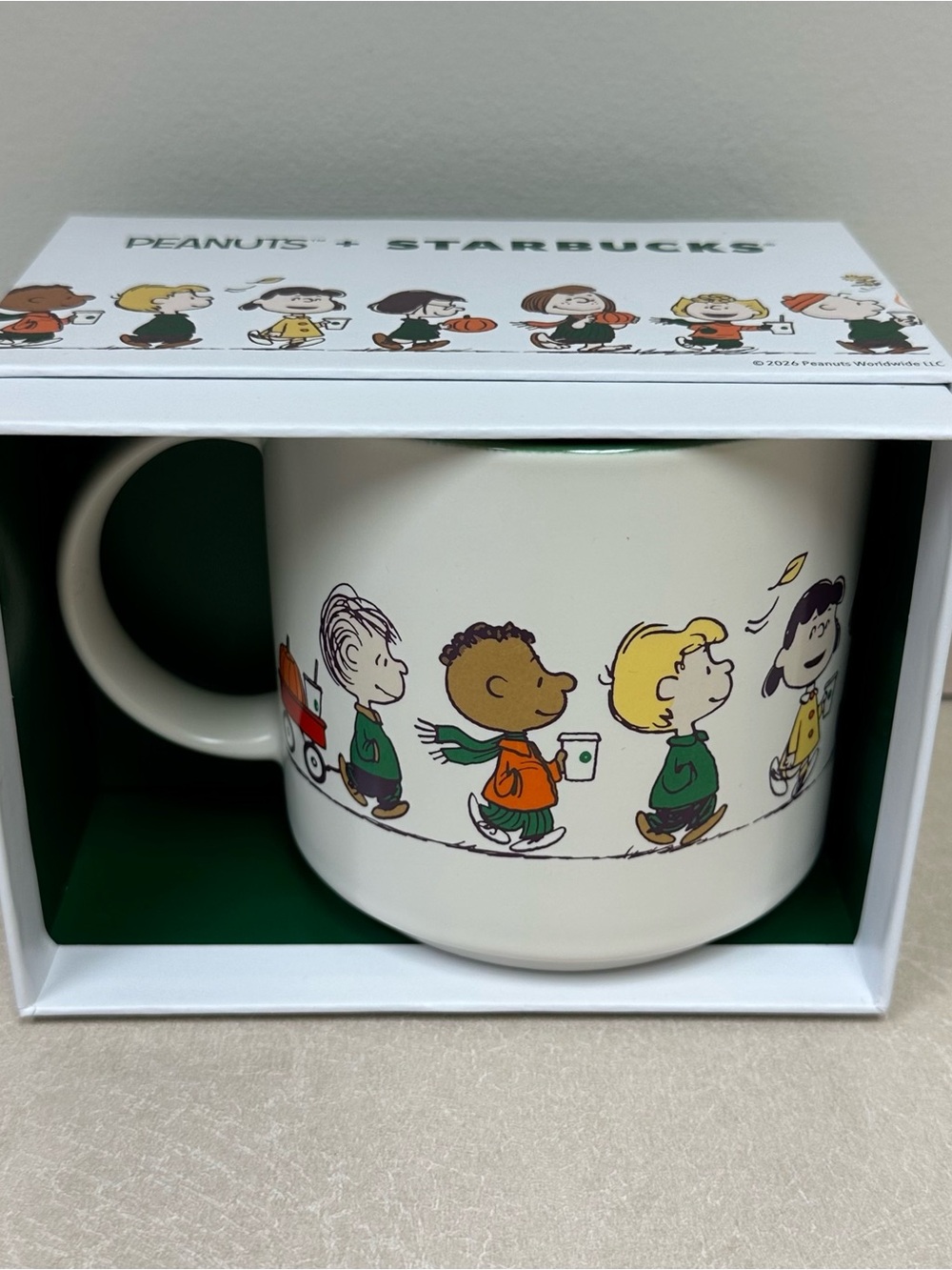 Starbucks X Peanuts White Ceramic Mug with Peanuts Fall Character Parade